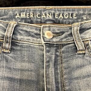 American Eagle faded blue skinny jeans